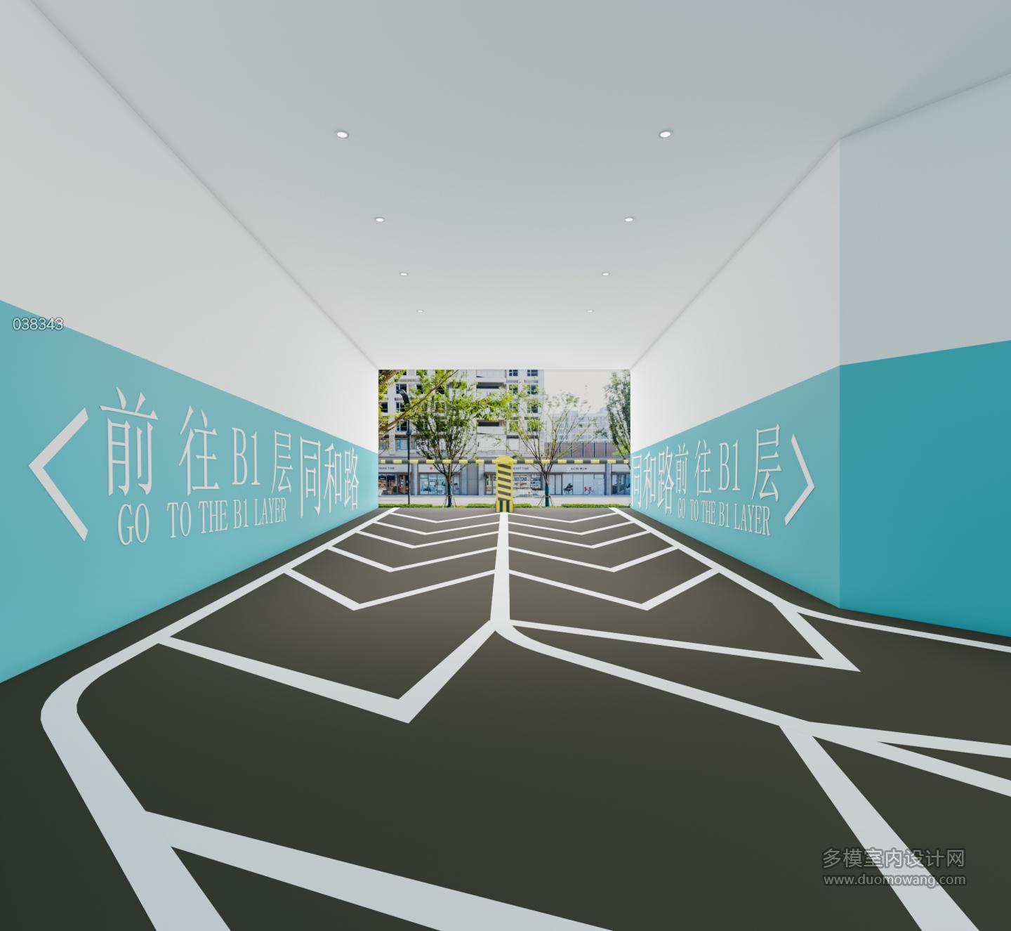 现代地下停车场