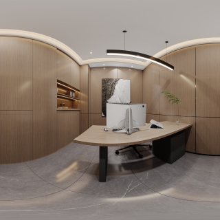 现代会议室上方办公室全景