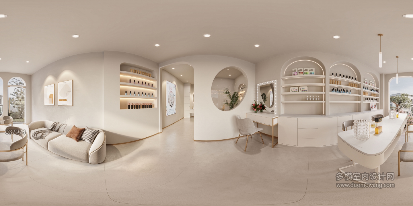 现代美甲店全景