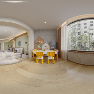 现代轻奢阳台全景