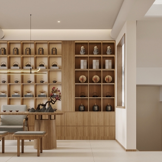 原木茶室透视1