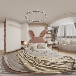 现代女孩房全景