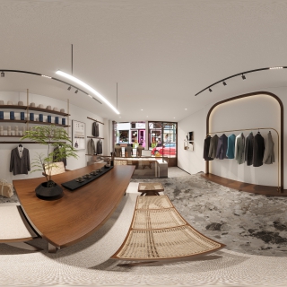 现代服装店全景