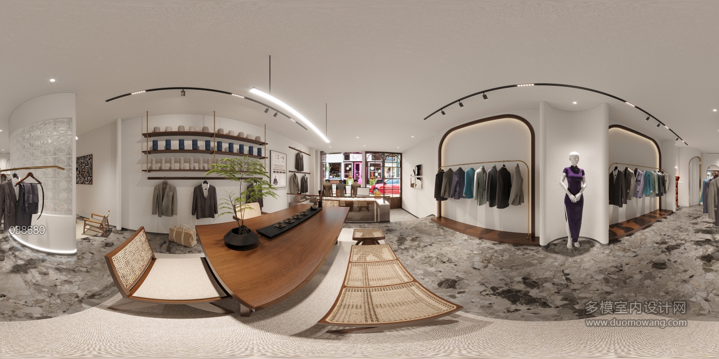 现代服装店全景