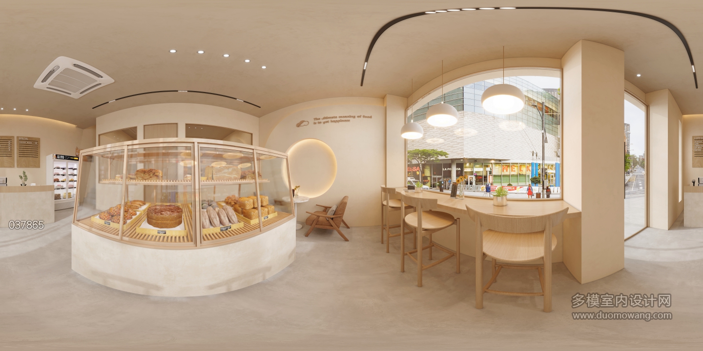 现代蛋糕店全景