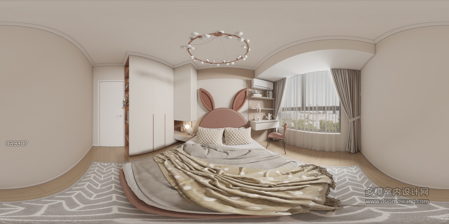 现代女孩房全景