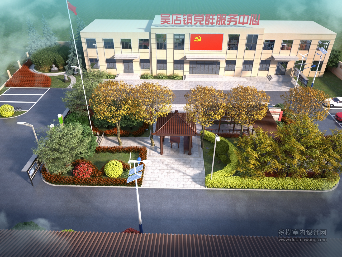 五棵树党建服务鸟瞰1
