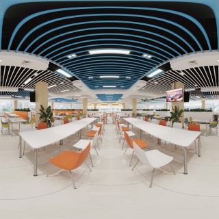 现代食堂全景