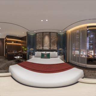 新中式卧室360
