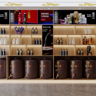 新中式烟酒店柜子