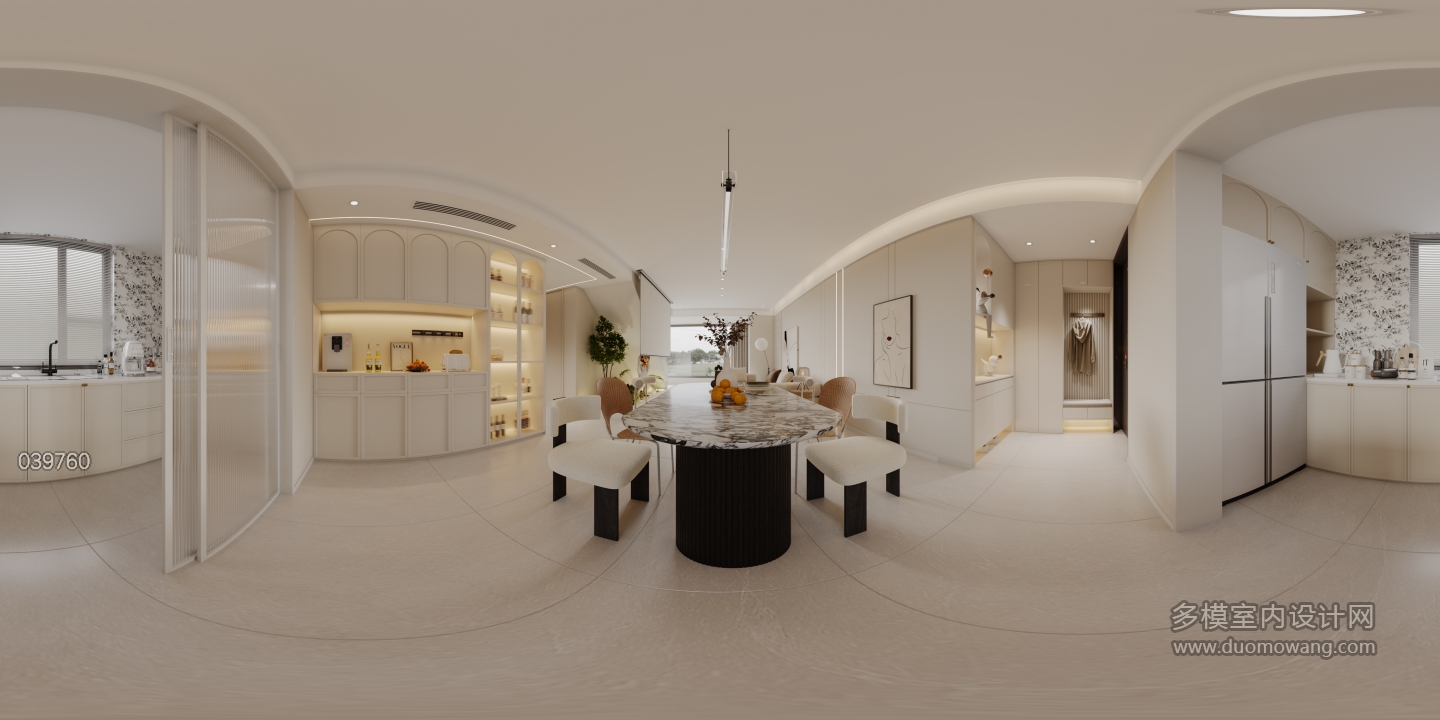 现代一层餐厅360