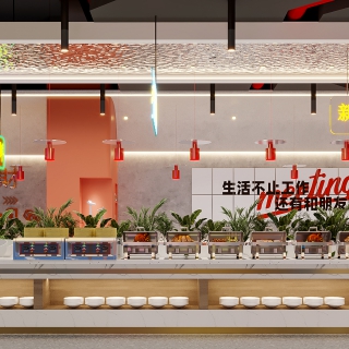 现代火锅店大厅2
