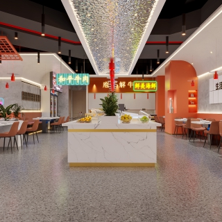现代火锅店大厅1