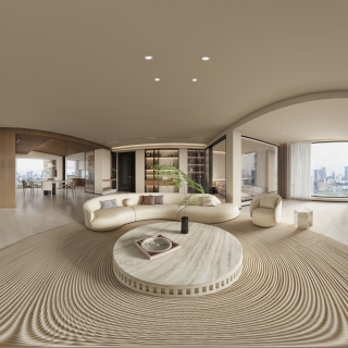 现代客餐厅全景