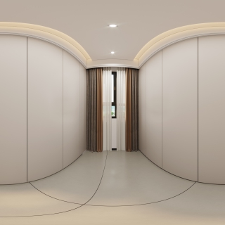 现代3层备用衣帽间全景