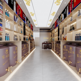 新中式烟酒店进门