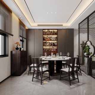 新中式一层餐厅
