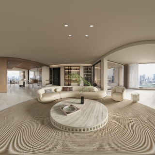 现代客餐厅全景