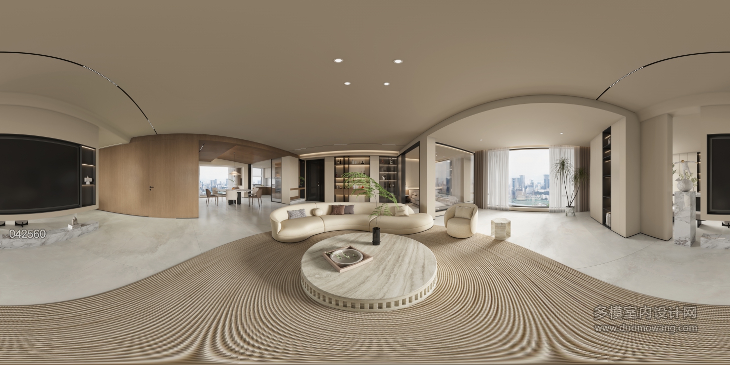 现代客餐厅全景