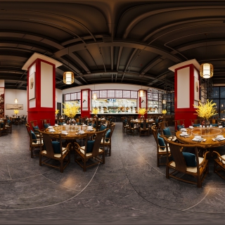 中式餐厅来凤鱼全景
