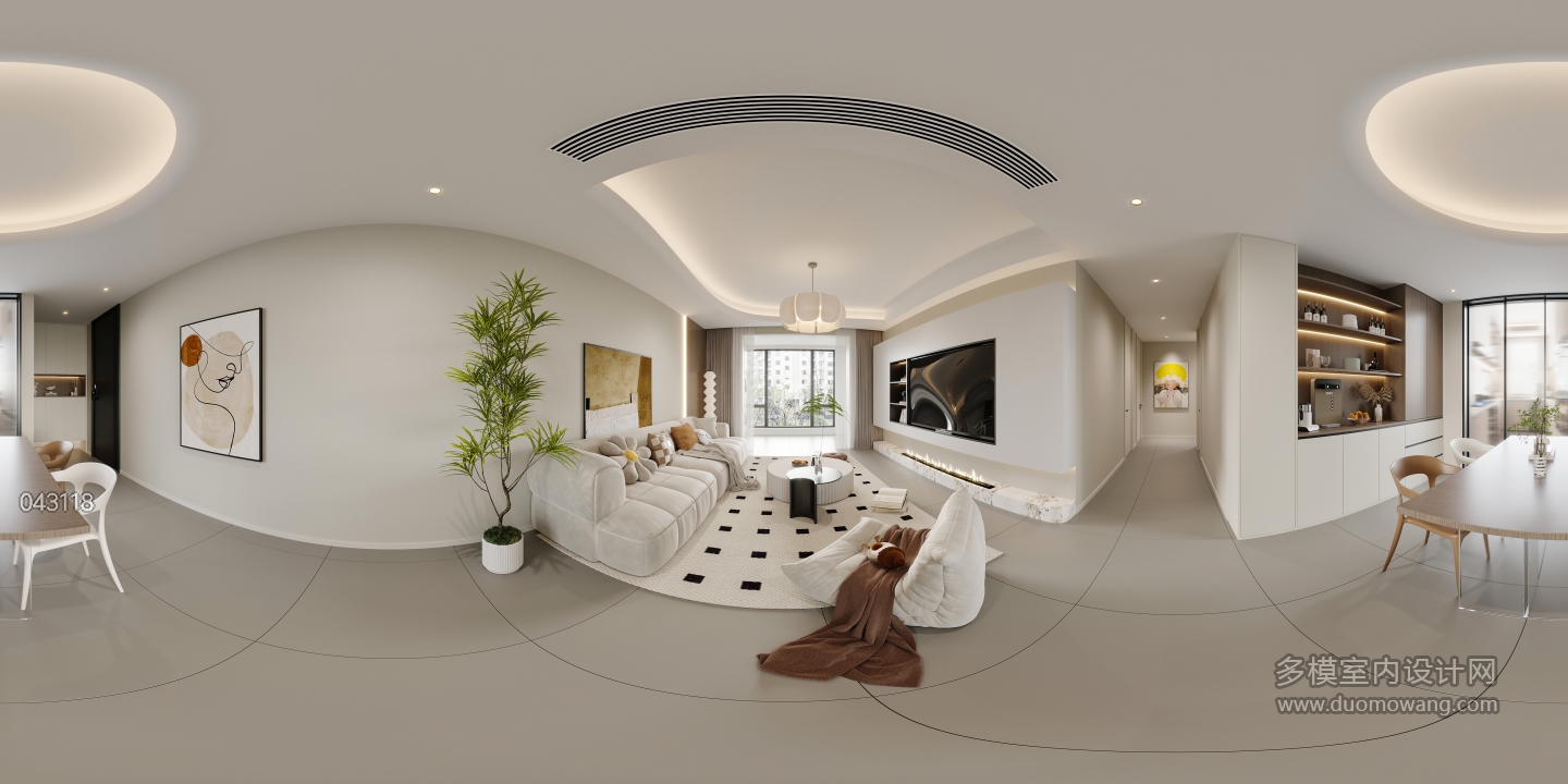 现代奶油客餐厅360