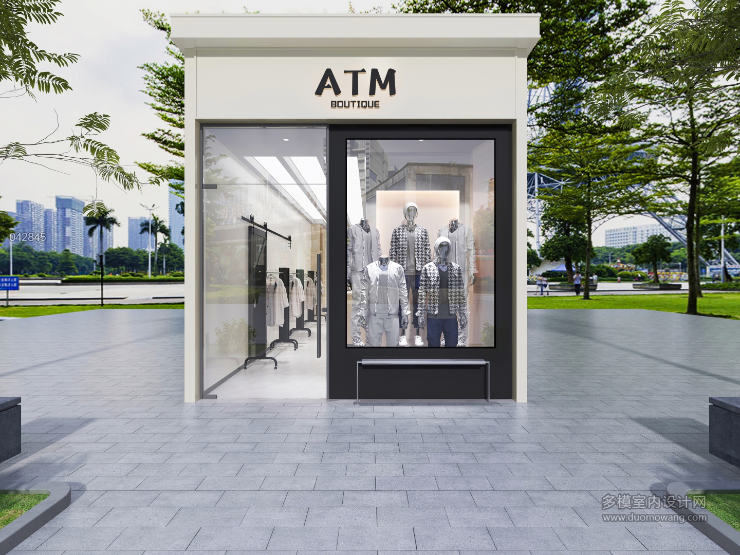 现代男装店门头