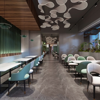 现代餐厅用餐区c静态 (1)