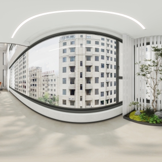奶油风一楼休闲区360