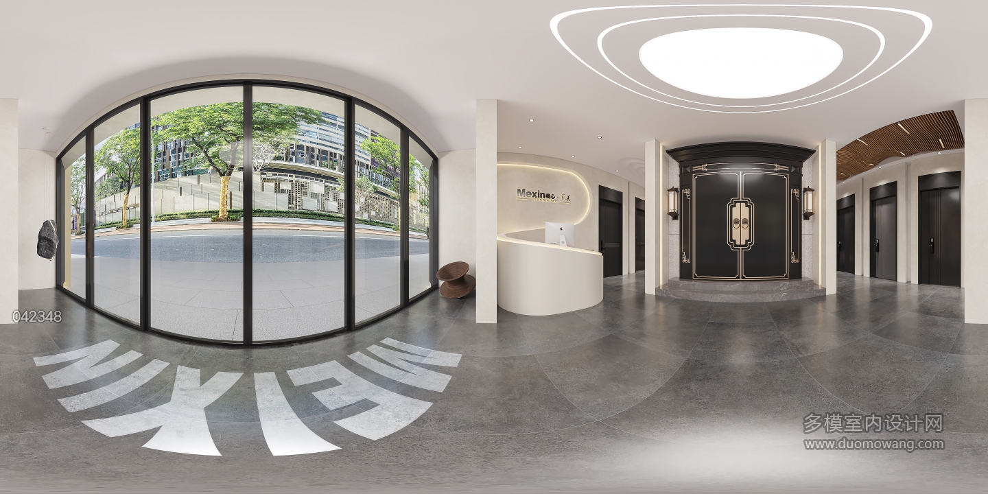 现代展厅门厅360
