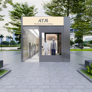 现代男装店门头