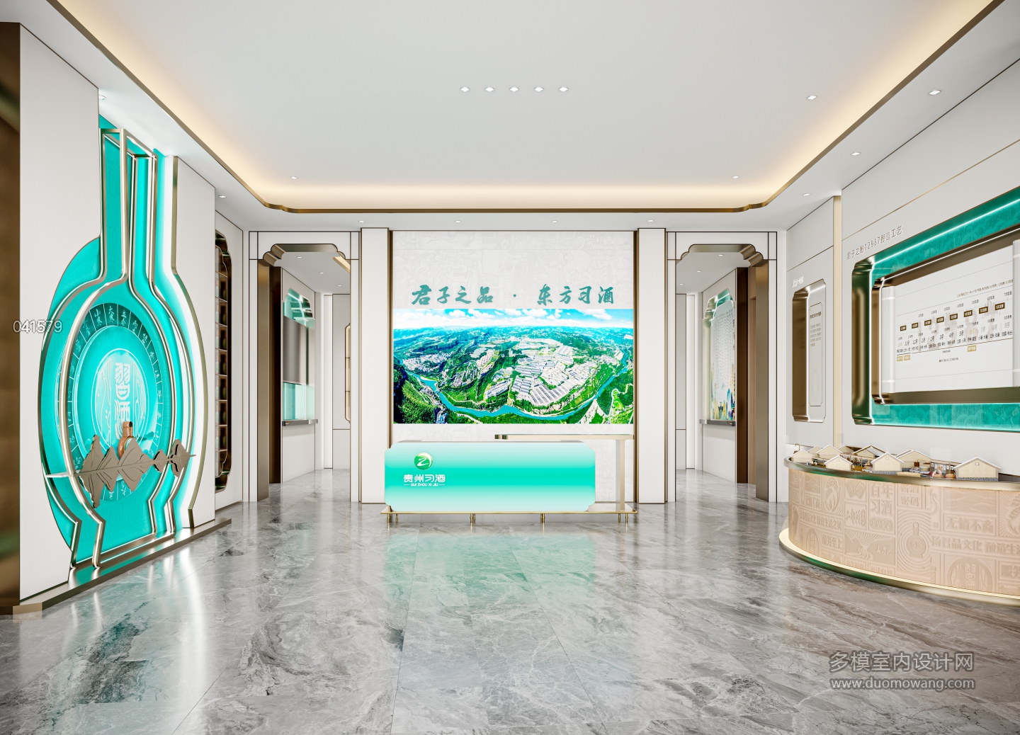 现代展厅背景墙