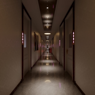 现代走道灰色平铺
