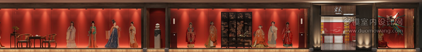 中式展厅橱窗展示a (1)