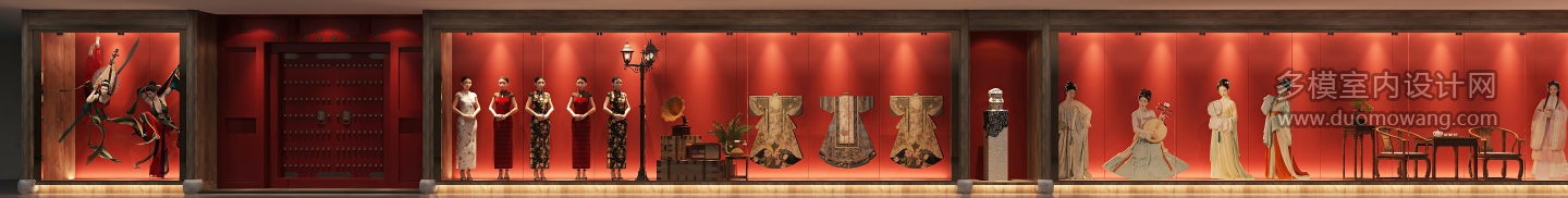 中式展厅橱窗展示b (1)