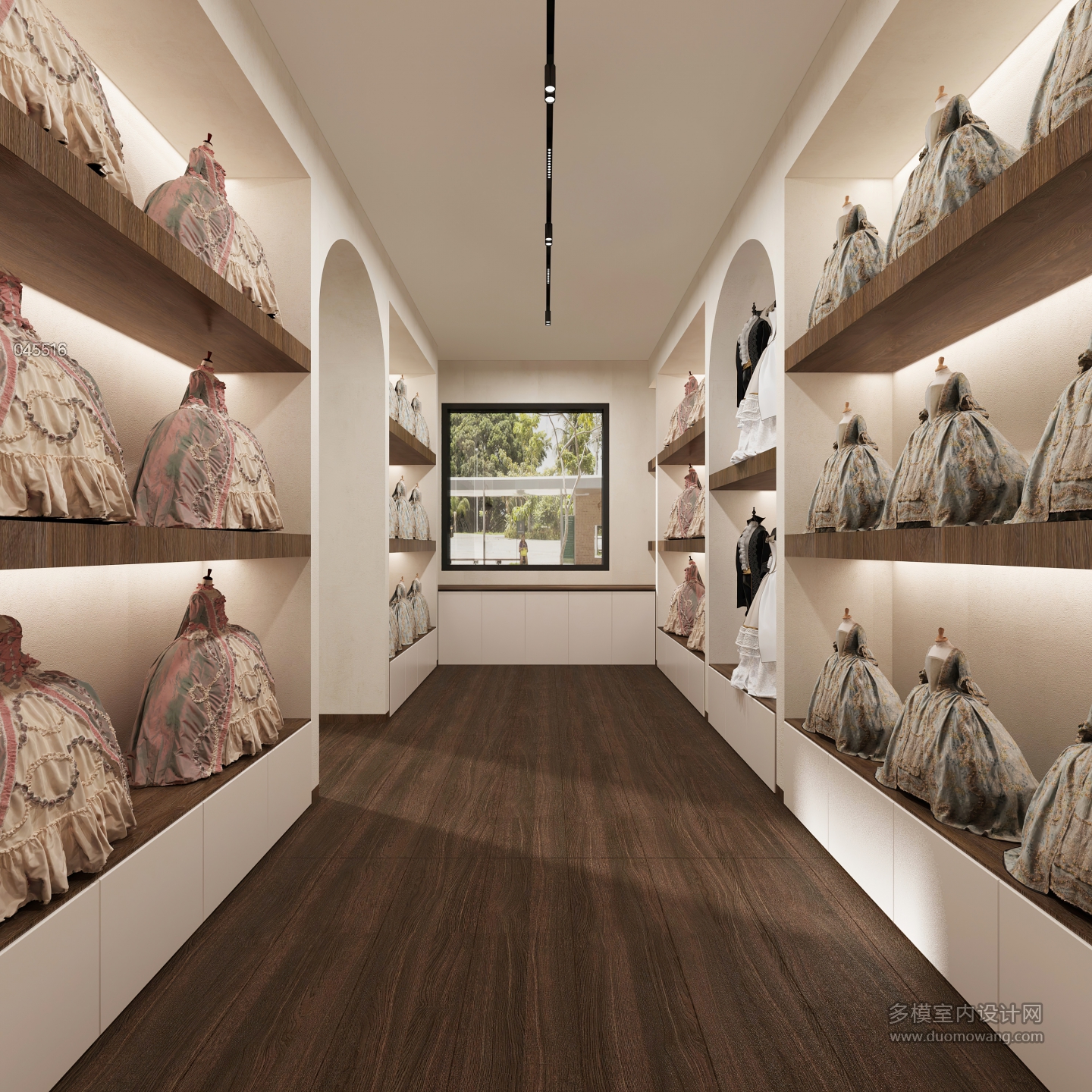 现代宠物服装店展示区静态