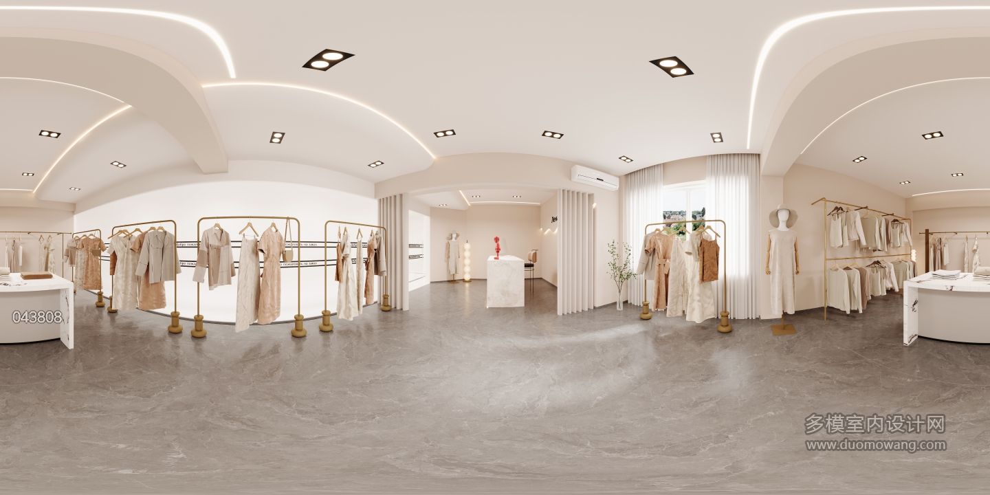 现代服装店全景-3
