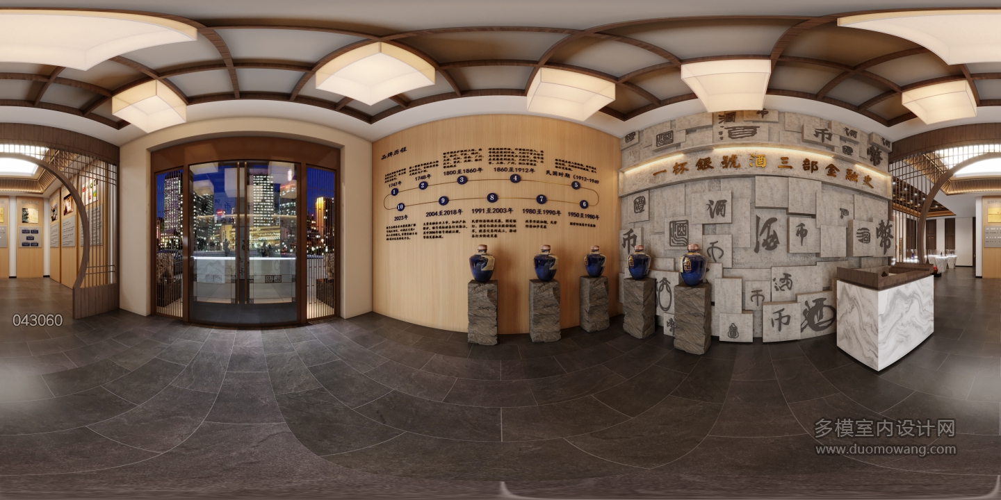 现代展厅门厅