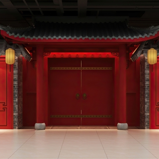 中式展厅餐厅正门 (1)