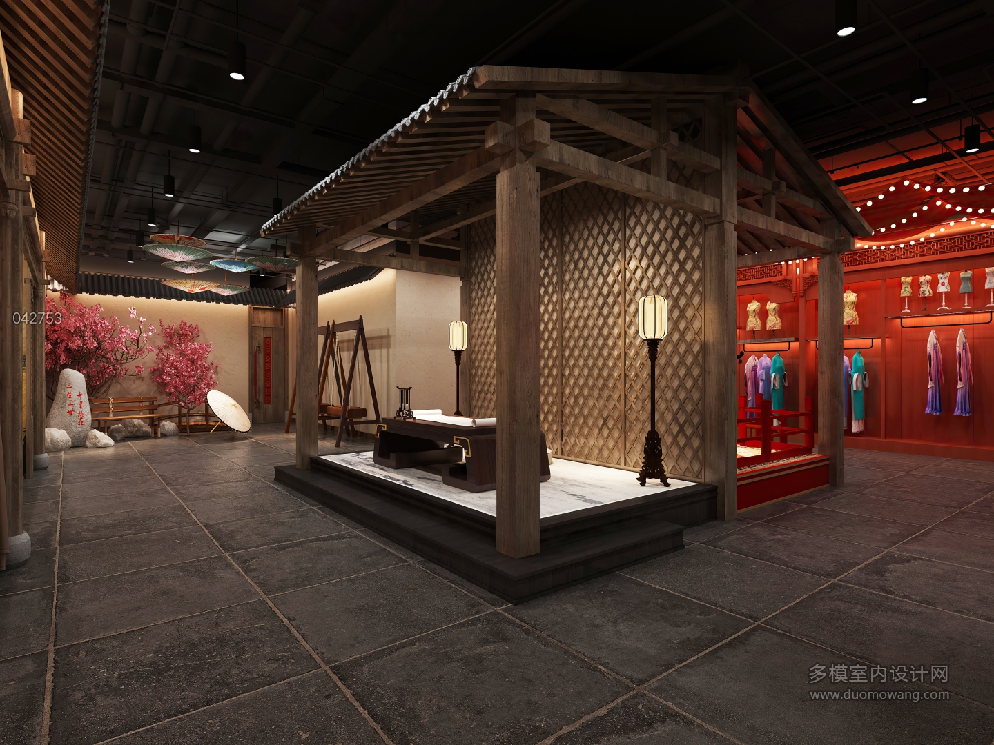 中式展厅登基台 (1)