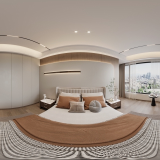 现代主卧全景