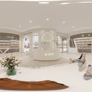 现代鞋店全景