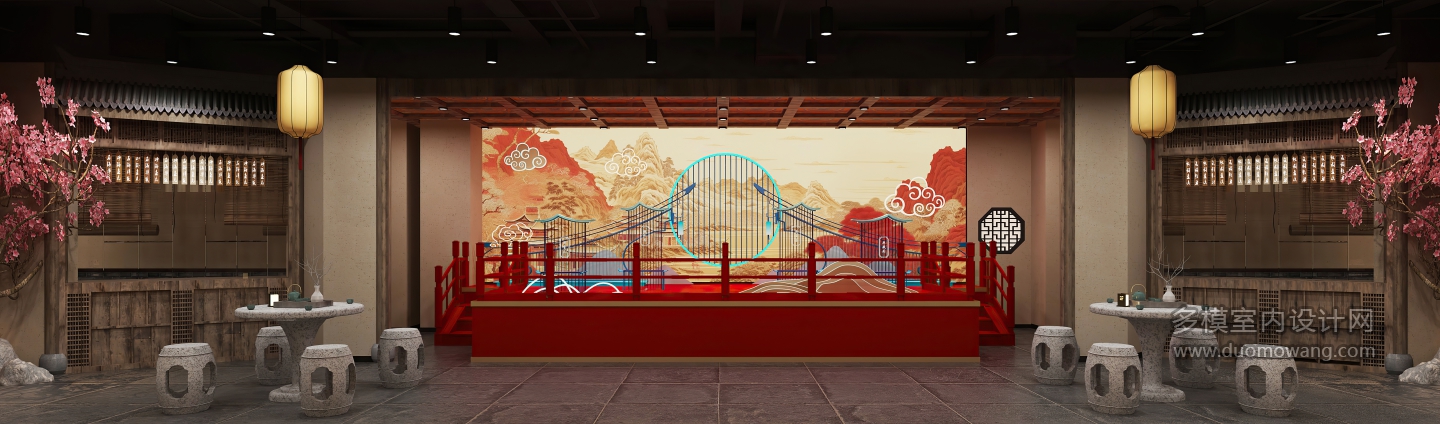 中式餐厅舞台区 (1)