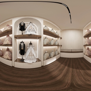 现代宠物服装店展示区