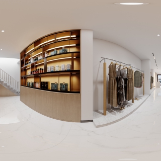 现代服装店全景