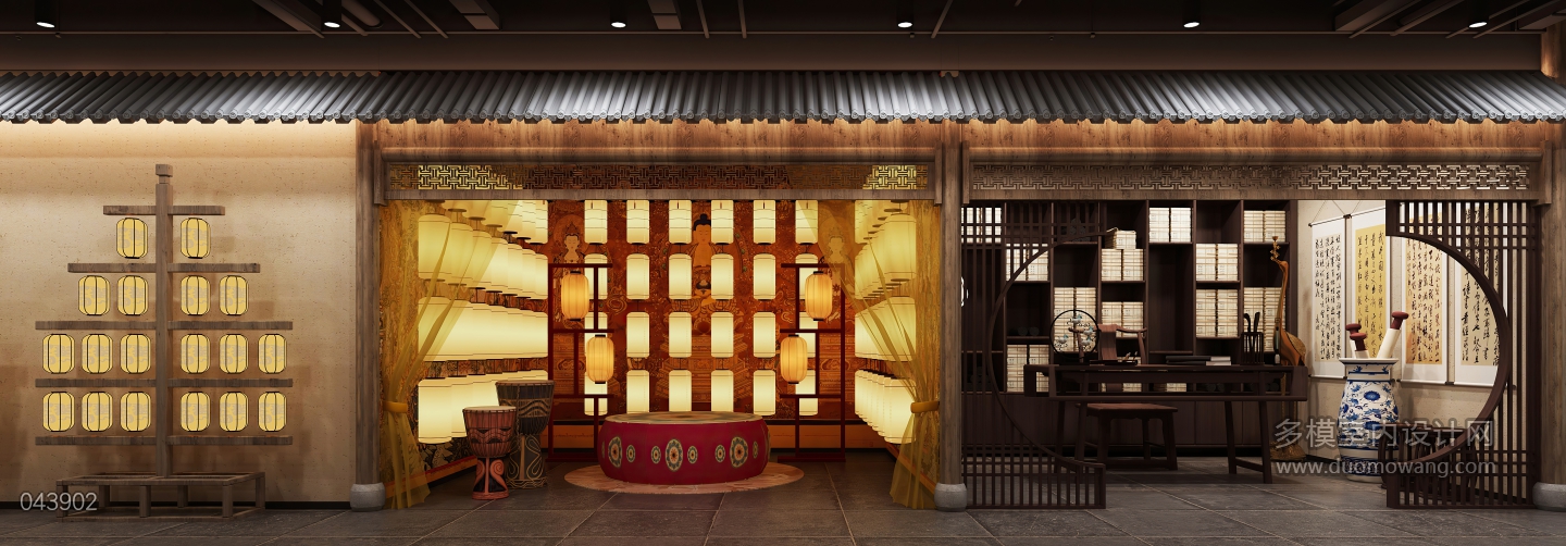 中式展厅明书房、敦煌 (1)
