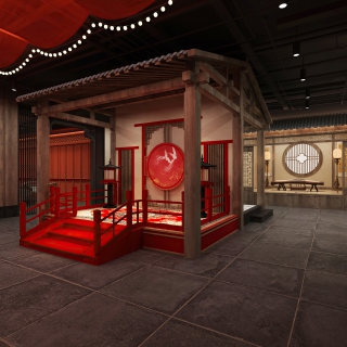 中式展厅舞台区 (1)
