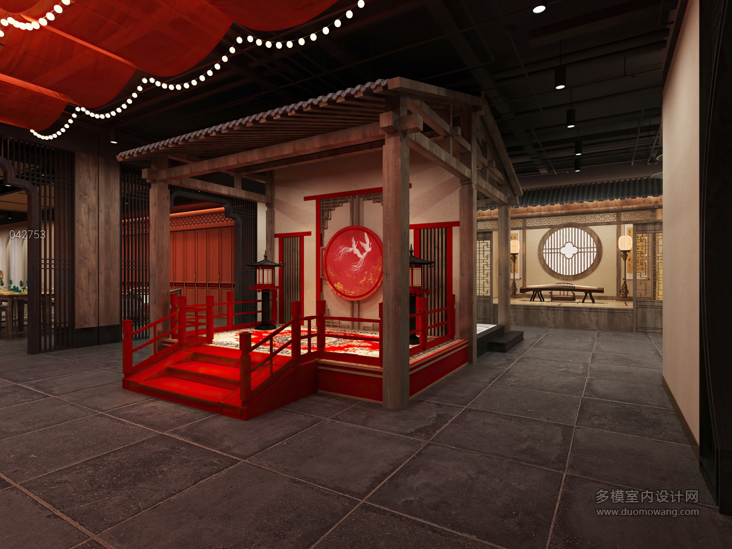 中式展厅舞台区 (1)