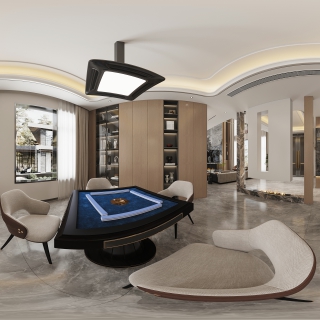 现代棋牌室全景