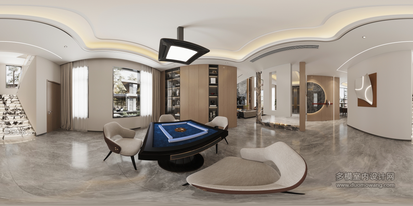 现代棋牌室全景