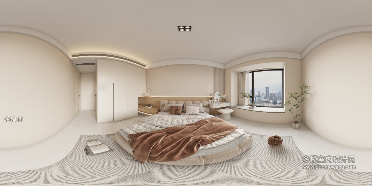 现代主卧全景